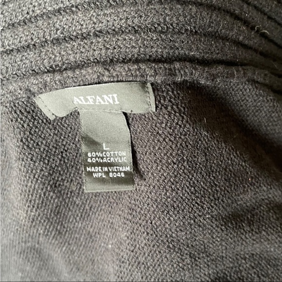 Alfani - Black cowl neck sweater, thick and warm, size L - Picture 11 of 12